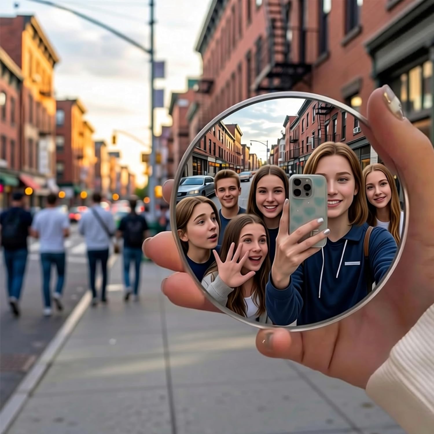Photography Solo - Зеркало для селфи 7,5/9,5 см, портативное,