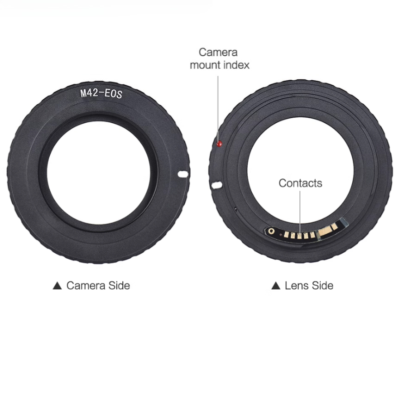 Lens Adapter Ring - Электронный адаптер-кольцо M42-EOS 10-го поколения для