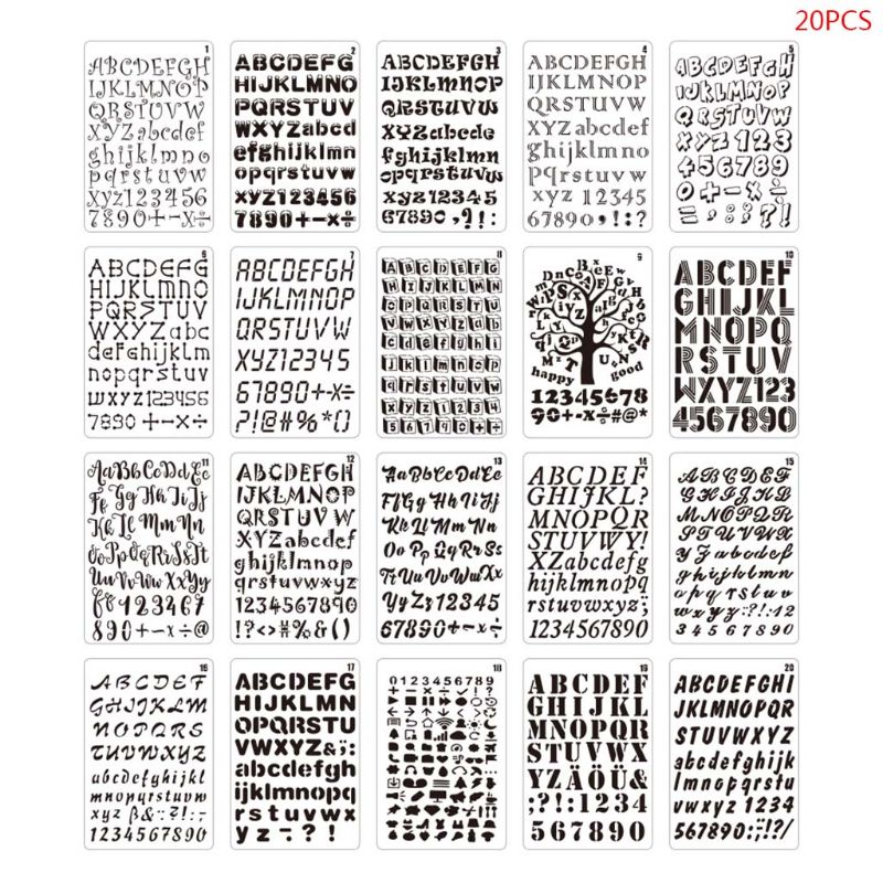 20 шт./набор, трафареты с букв – обзор и цена Photography Font