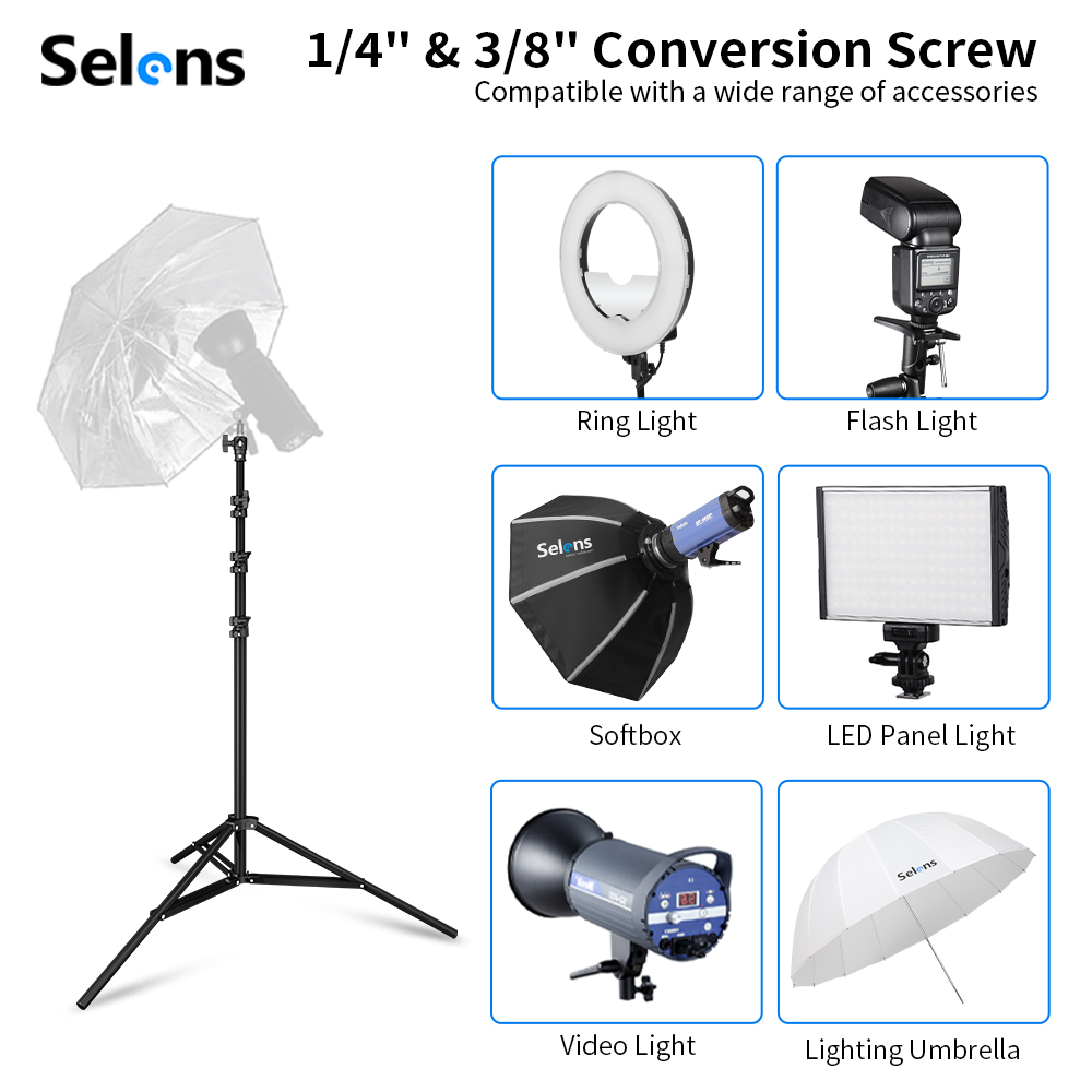 Штатив-стойка Selens 2.2~3.95м – обзор и цена Photography Kit Pro