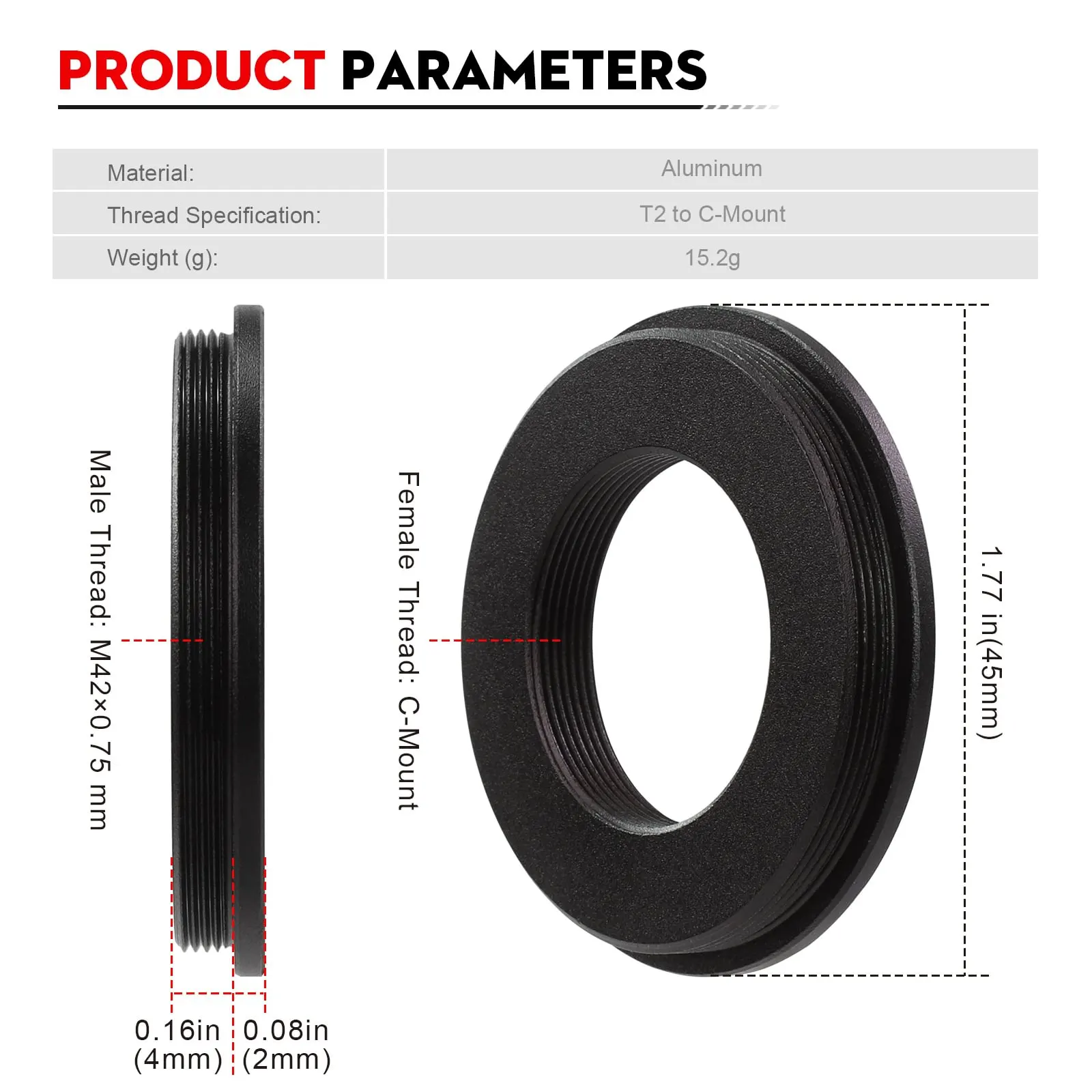 Переходное кольцо Datyson M42x – обзор и цена Lens Adapter Ring