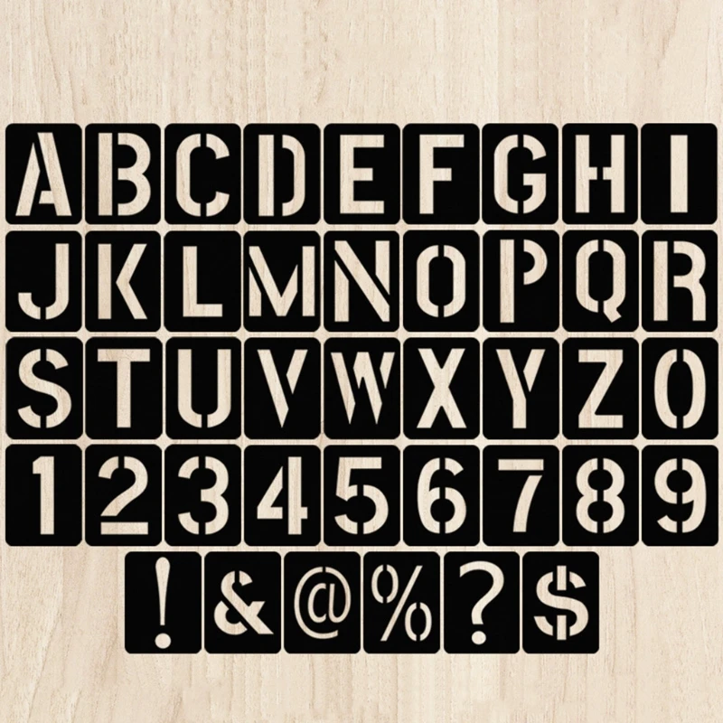 42 шт., набор трафаретов с бук – обзор и цена Photography Font